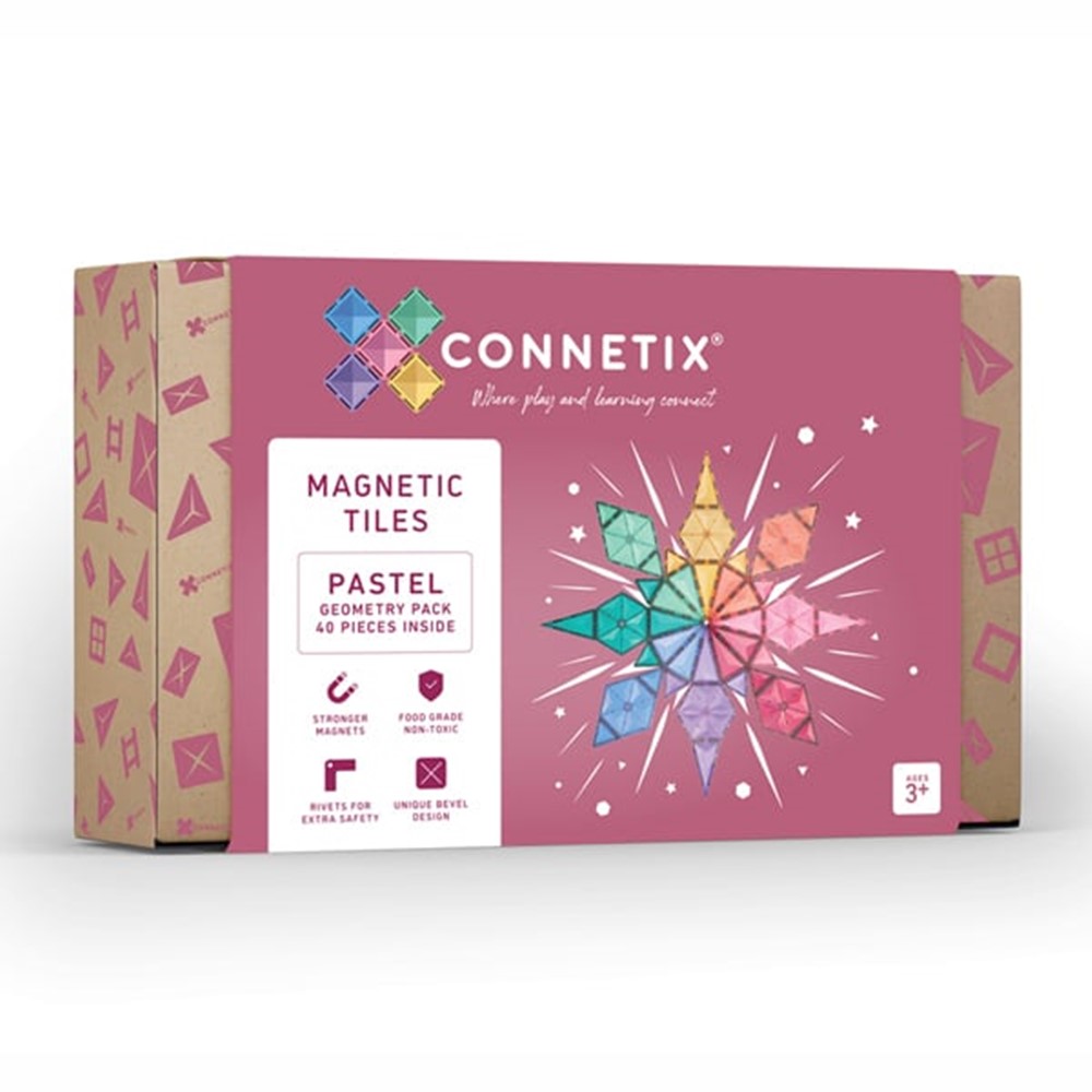 חלקים גאומטריים פסטל – Connetix